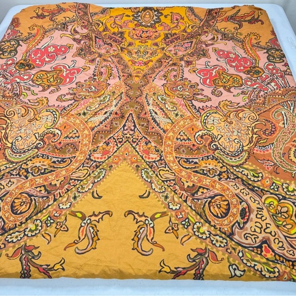 Urban Outfitters Deja Paisley Patterned Orange Duvet Cover - Picture 3 of 5
